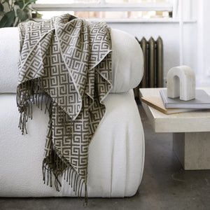 St Genève Bruno Throw in Almond colourway