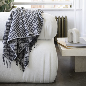 St Genève Bruno Throw in Charcoal colourway