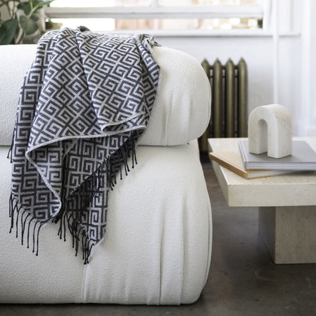 St Genève Bruno Throw in Charcoal colourway