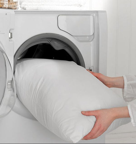 Most St Genève down-filled pillows may be machine washed & dried for the ultimate in sleep hygiene