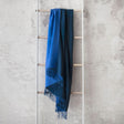 Nina baby alpaca throw in reversible Atlantic/Royal