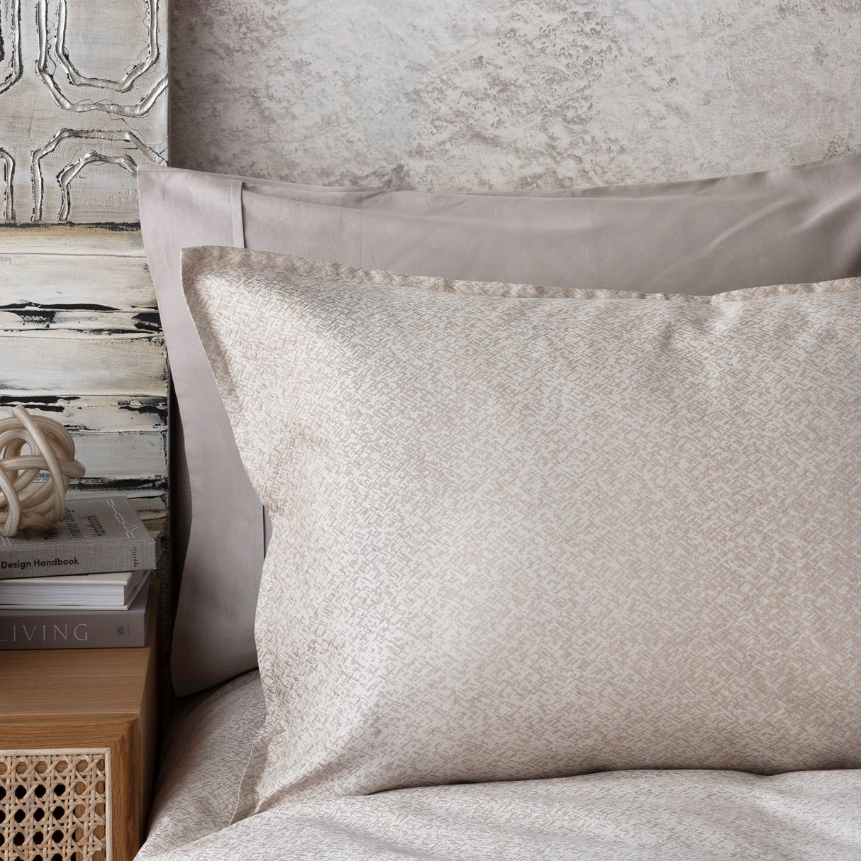 St Genève Rio Duvet Cover in Pearl colourway