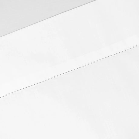  St Genève Venice sheeting in white, with a close-up of the hemstitch detail