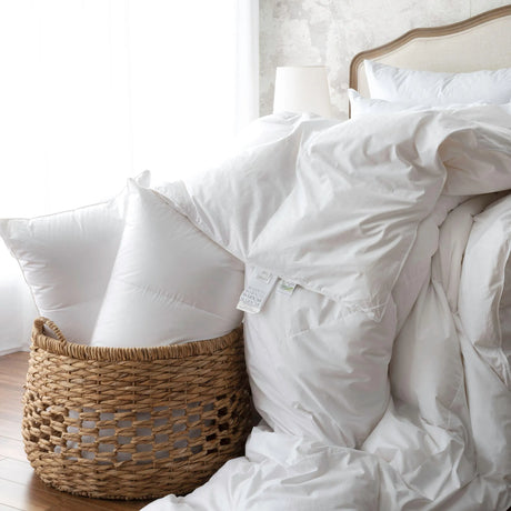 St Genève Ziegler pillows feature 850+ loft Polish white goose down + a down-proof, dust mite proof German cotton shell