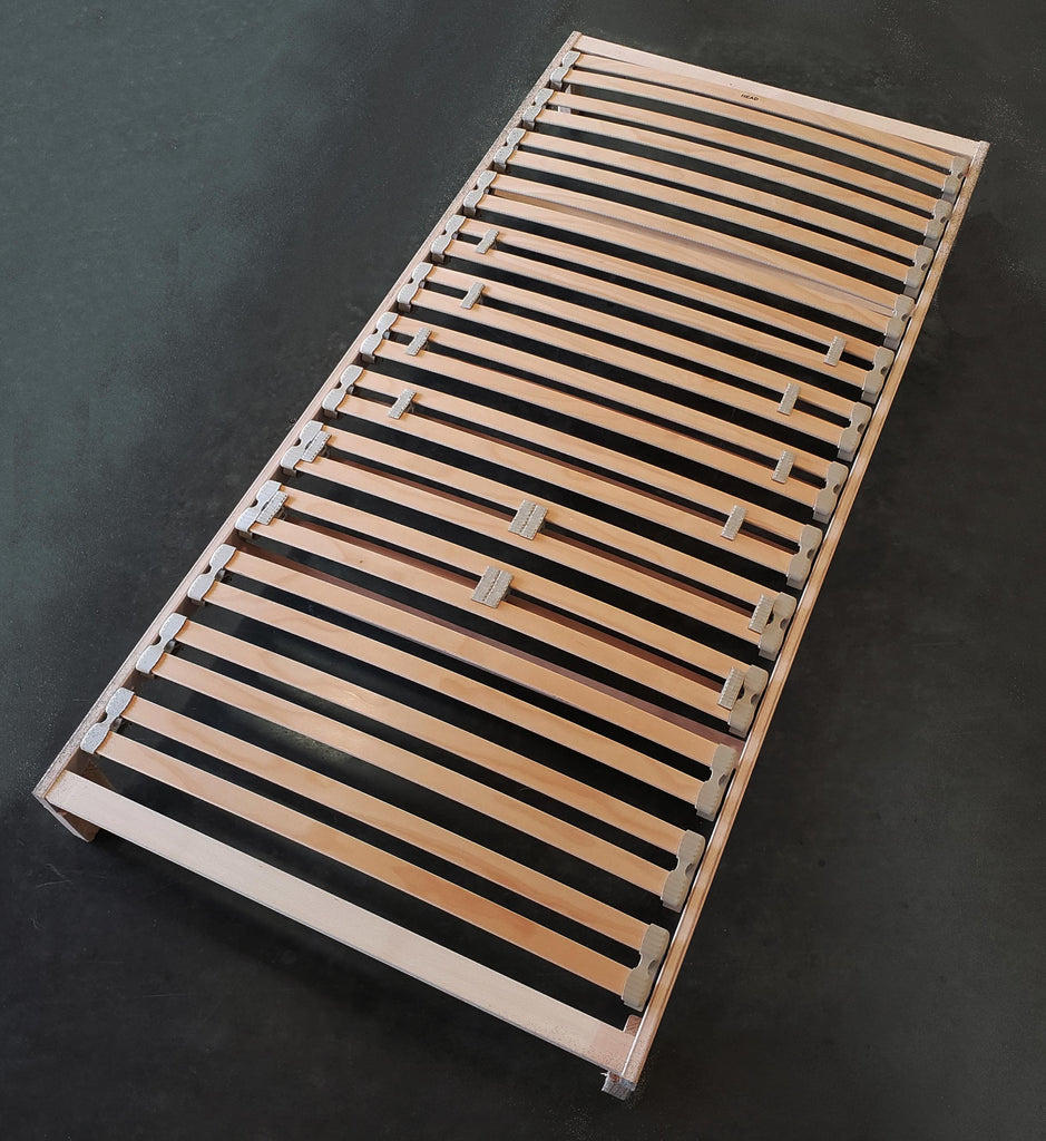 All-wood slats for use in platform beds