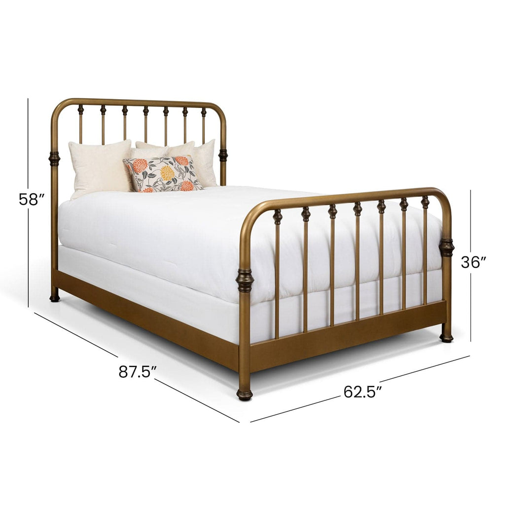 Artem Queen Bed in Aged Brass metal finish