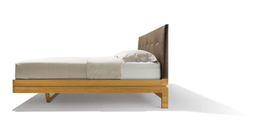 Float Bed with L7 Natural Leather Headboard