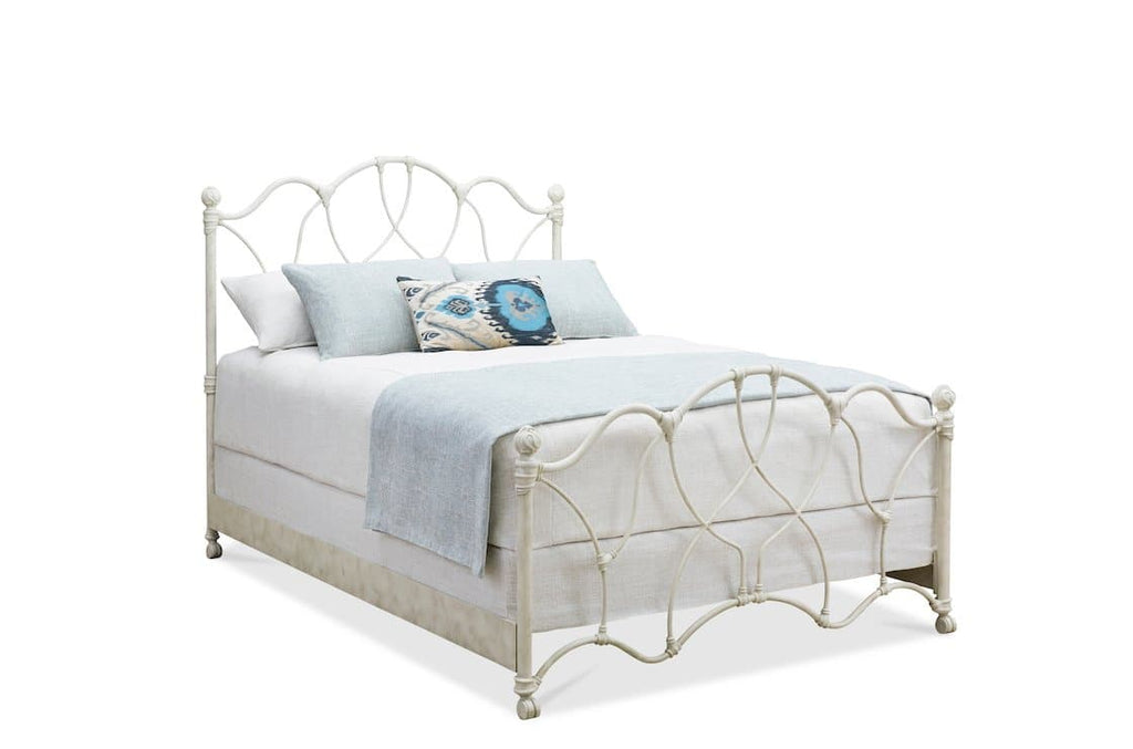Morsley Bed in Rustic Ivory metal finish