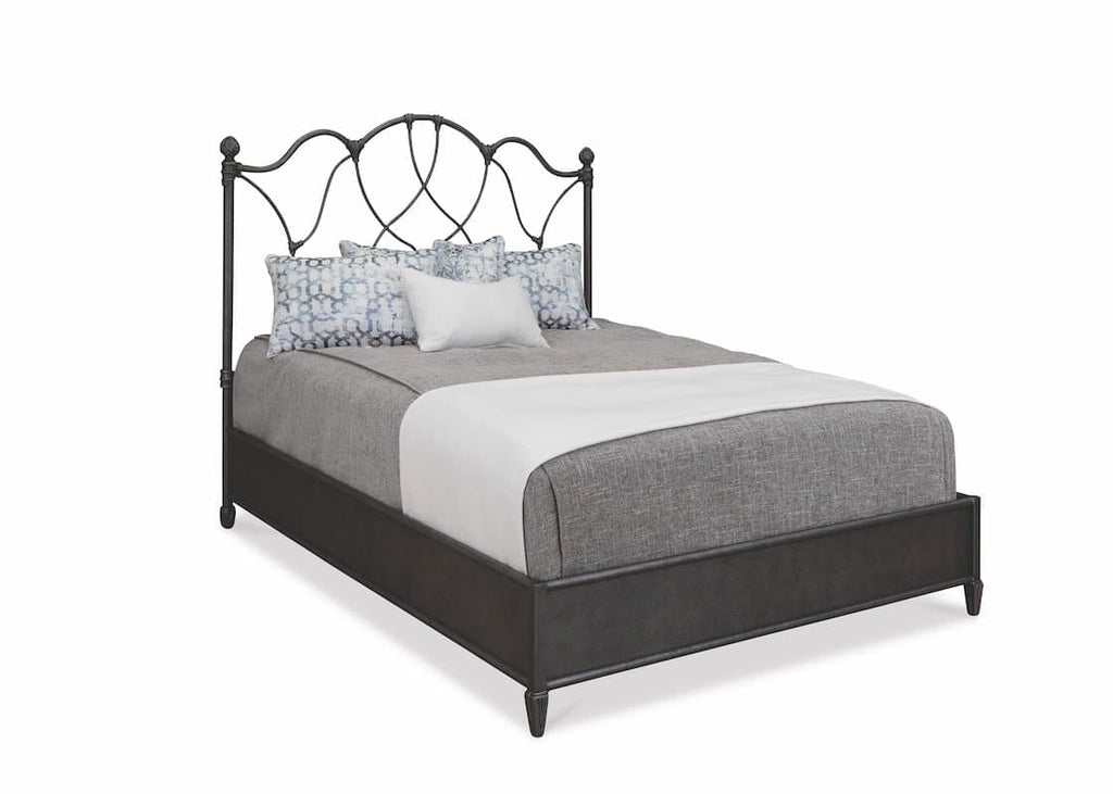 Morsley Bed in Silver Bisque metal finish