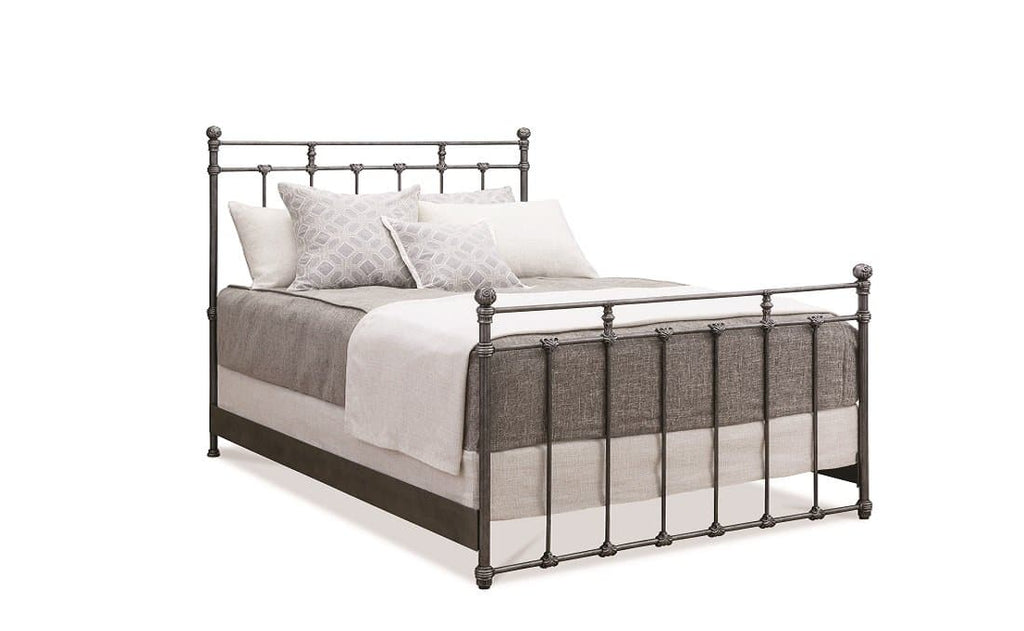 Sena Bed in Silver Bisque metal finish