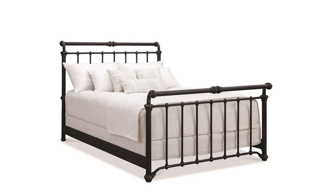 Sheffield Bed in Aged Iron metal finish