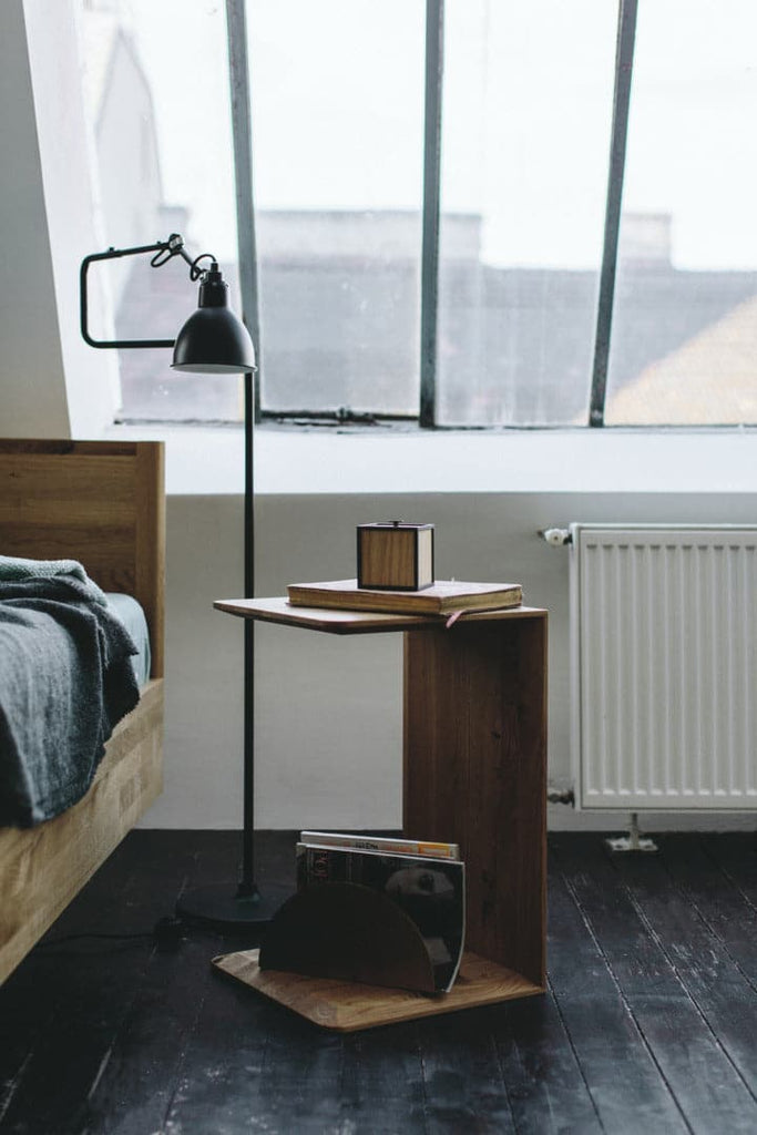 TEAM 7 clip side table. photo: TEAM 7 - Available in Canada form The Mattress & Sleep Co.