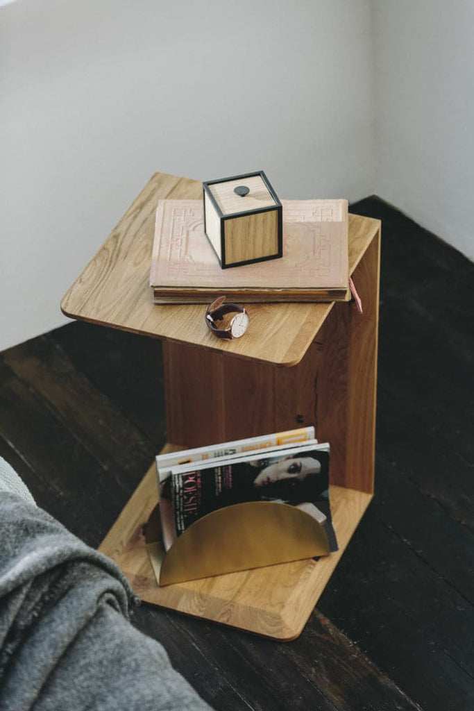 TEAM 7 clip side table. photo: TEAM 7 - Available in Canada form The Mattress & Sleep Co.