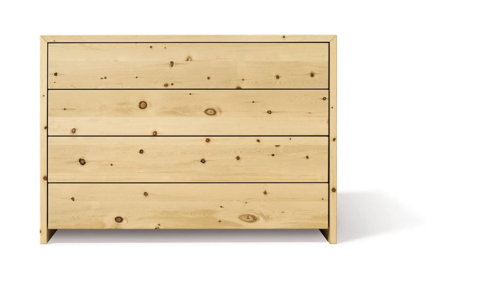 Lunetto 4-drawer chest in Fragrant Swiss Pine
