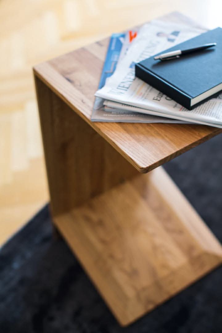 TEAM 7 sidekick table. photo: TEAM 7 - Available in Canada at The Mattress & Sleep Co.