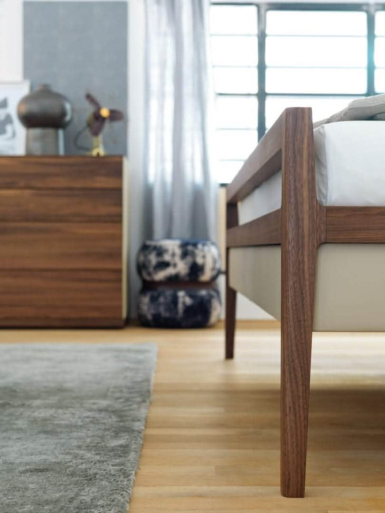 TEAM 7 mylon bed. photo: TEAM 7 - Available in Canada form The Mattress & Sleep Co.