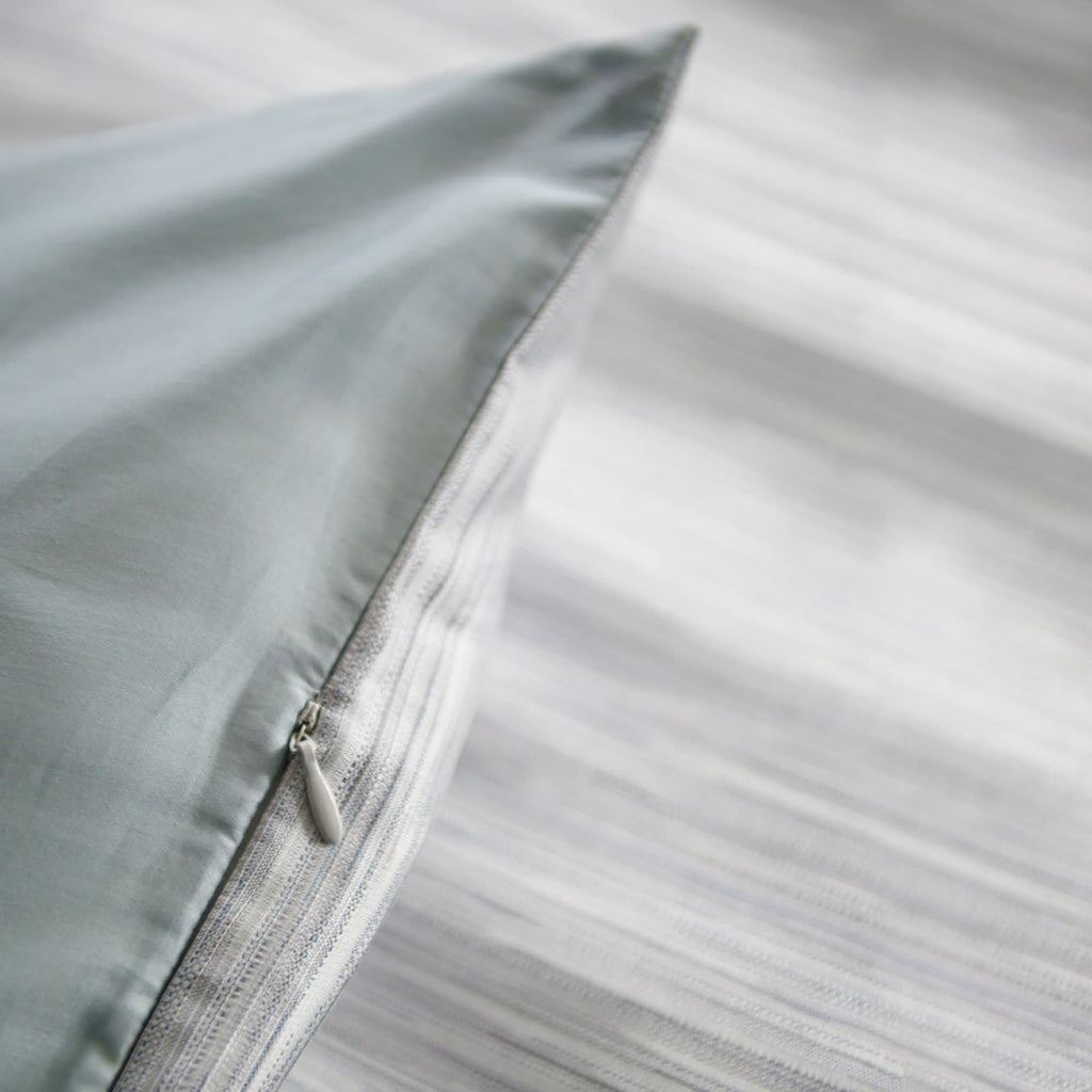 Vista Duvet Cover Closure Detail (Vista Lichen colour shown)