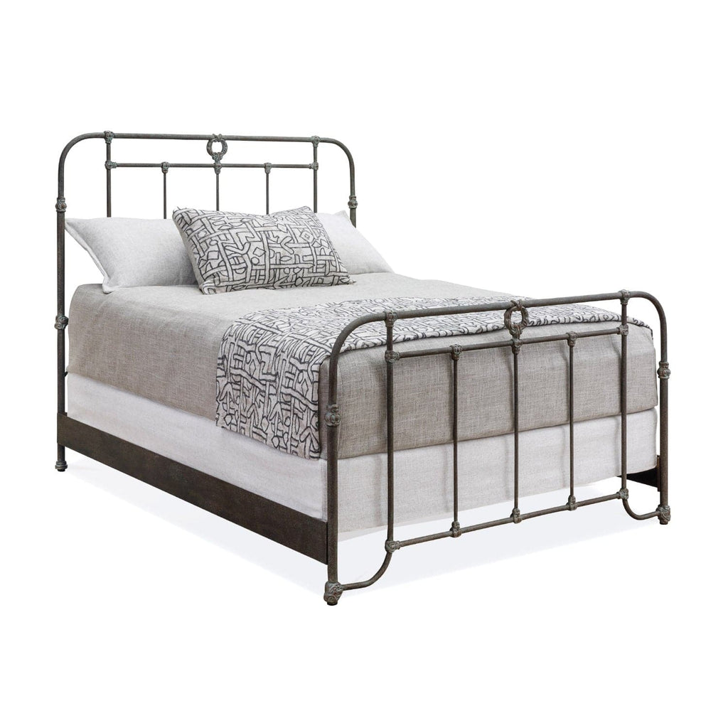 Wellington Bed in Textured Copper Moss metal finish