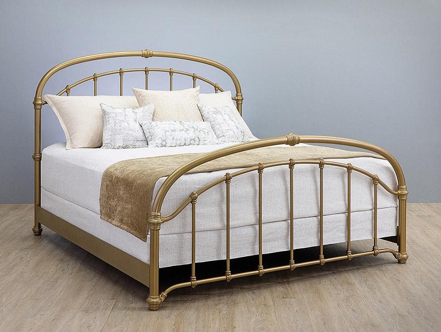 Birmingham Bed in Opaque Gold metal finish