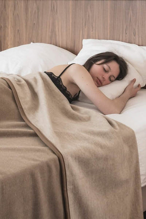 Camargue Blanket in Daim Beige by Brun de Vian-Tiran of France @ TMASC in Canada