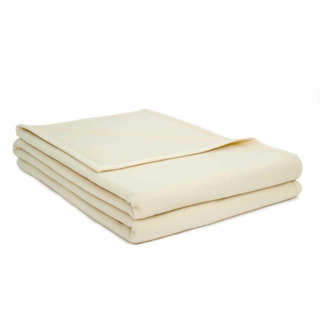Camargue Blanket in Ecume Uni (single-face) by Brun de Vian-Tiran of France @ TMASC in Canada
