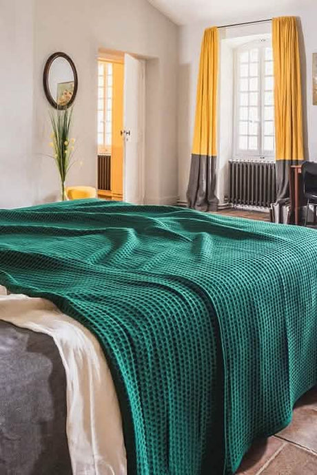 Nuage Blanket in Vert Anglais by Brun de Vian-Tiran of France @ TMASC in Canada