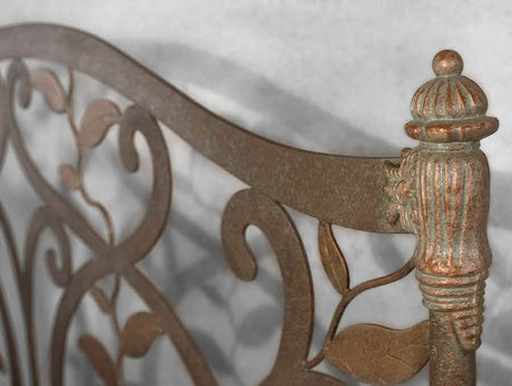 Laurel Bed in Textured Copper Moss metal finish