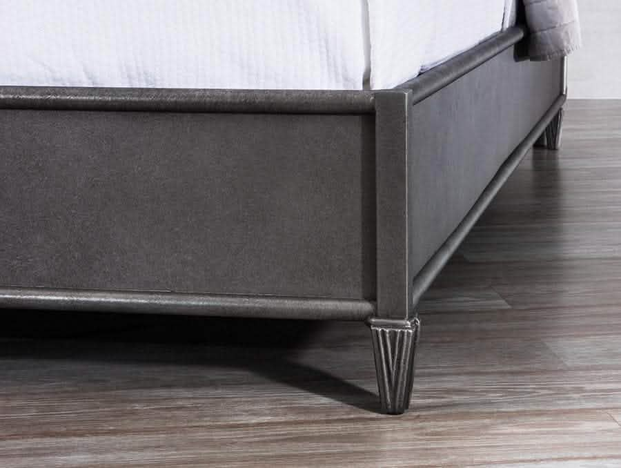 Morsley Bed in Silver Bisque metal finish