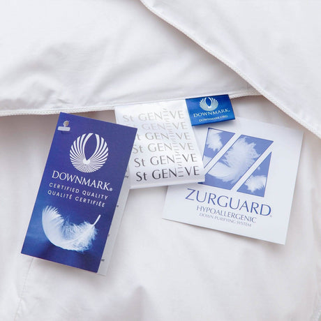 All St Genève down-filled duvets are certified Hypoallergenic and carry the Downmark quality certificate
