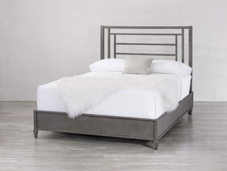 Sunset Bed in Silver Bisque metal finish