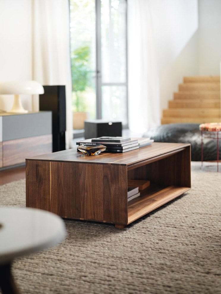 lux coffee table in walnut. photo: TEAM 7